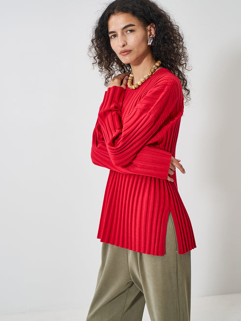 【 予約:2月上旬 】RIB KNIT LONG TEE /Y261-91014